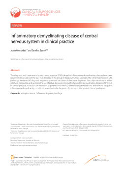 Inflammatory demyelinating disease of central nervous system in