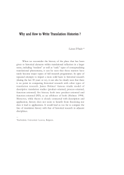 Why and How to Write Translation Histories?