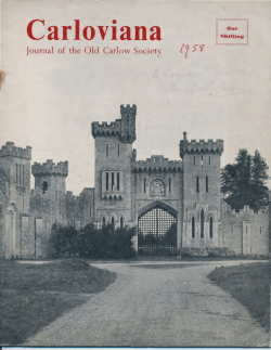 Carloviana 1958 - Carlow Historical and Archaeological Society