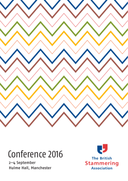 Conference 2016 - British Stammering Association