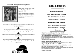 Hardy`s Bar Menu - Royal Marine Hotel