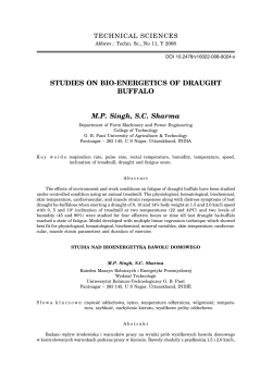 STUDIES ON BIO-ENERGETICS OF DRAUGHT BUFFALO M.P.
