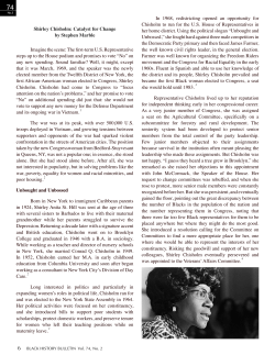 Shirley Chisholm - Black History Bulletin