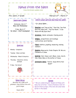 News from the Nest - John Paul II Elementary School