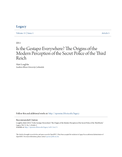 Is the Gestapo Everywhere? The Origins of the Modern