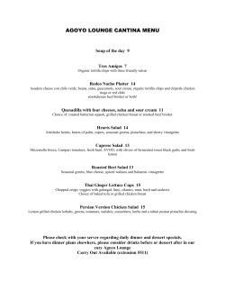 agoyo lounge cantina menu