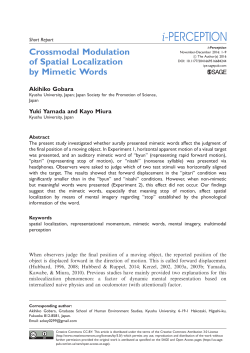 Crossmodal Modulation of Spatial Localization by Mimetic Words