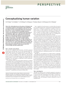Conceptualizing human variation - Council for Responsible Genetics
