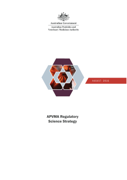APVMA Regulatory Science Strategy