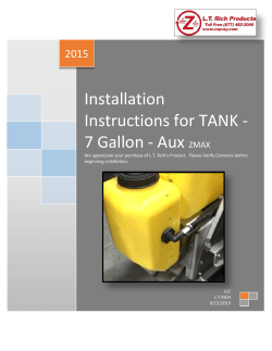 INSTALLATION FOR 7 Gallon AUX Tank-ZMAX - Z