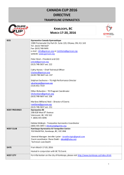 Directive - Gymnastics Canada