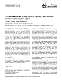 Influence of tides and gravity waves on layering processes