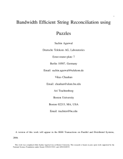 Bandwidth Efficient String Reconciliation using