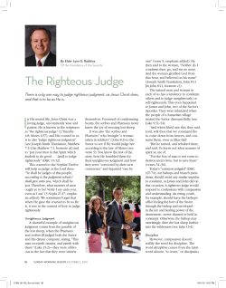 The Righteous Judge - The Church of Jesus Christ of Latter