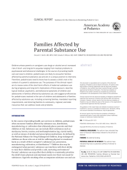 Families Affected by Parental Substance Use