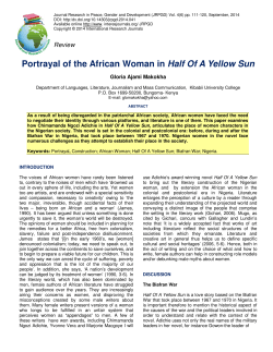 Portrayal of the African Woman in Half Of A Yellow Sun