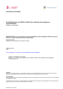 De kristalstructuur van H5IO6 en HI3O3. Een onderzoek met