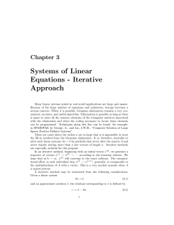 Systems of Linear Equations