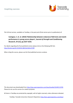 Ecological validity of Yo-Yo Intermittent recovery test in young