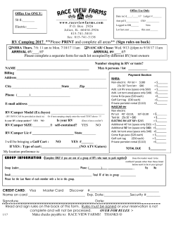 Reservation Form - Race View Farms