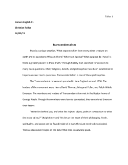 Transcendentalism