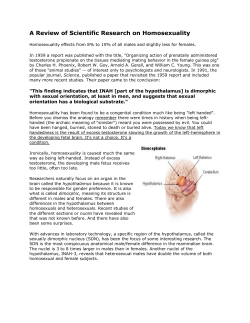 A Review of Scientific Research on Homosexuality