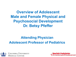 Overview of Adolescent Male and Female Physical and