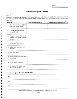 Researching the Causes