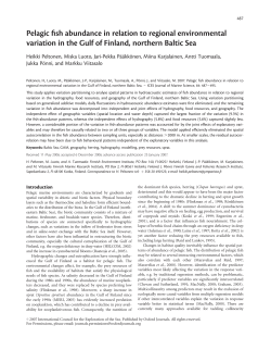 Pelagic fish abundance in relation to regional