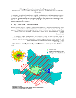 Defining and Measuring Metropolitan Regions: a