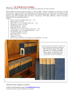 Hugo, Victor &ndash; VICTOR HUGO`S WORKS.