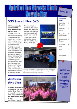 SOS Launch New DVD - Spirit of the Streets Choir
