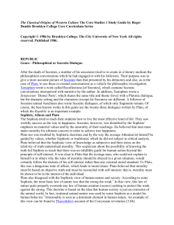 The Classical Origins of Western Culture The Core Studies 1 Study