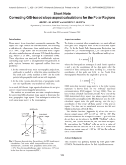 Short Note Correcting GIS-based slope aspect calculations for the