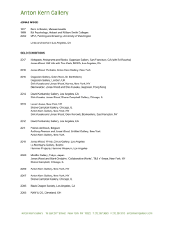 CV - Anton Kern Gallery