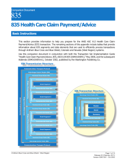 835 Health Care Claim Payment/Advice