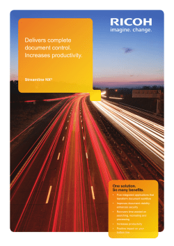 Delivers complete document control. Increases productivity.