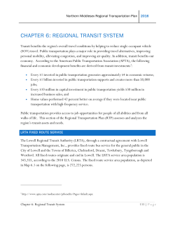chapter 6: regional transit system - Northern Middlesex Council of