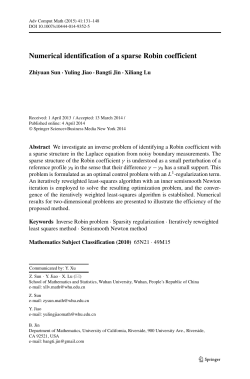 Numerical identification of a sparse Robin coefficient