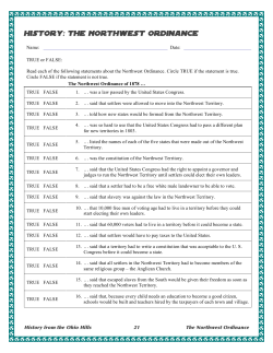 History: The Northwest Ordinance