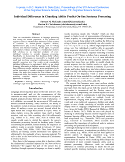 Individual differences in chunking ability predict on