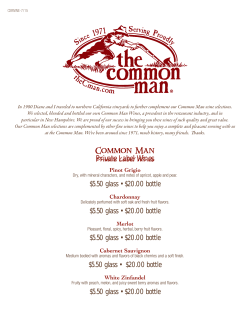 Common Man Private Label Wines