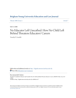 No Educator Left Unscathed: How No Child Left Behind Threatens