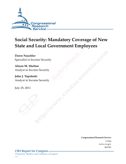 Social Security: Mandatory Coverage of New State and