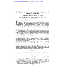 The B1, Content of Human Liver Tissue and Its