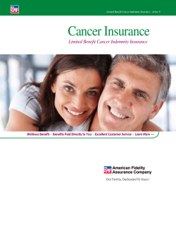 Limited Benefit Cancer Indemnity Insurance