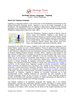 Tagalog - Center for Applied Linguistics