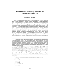 Federalism and Sentencing Reform in the Post