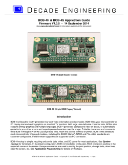 BOB-4 Application Guide