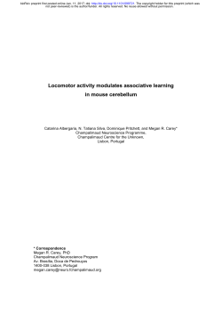 Locomotor activity modulates associative learning in mouse